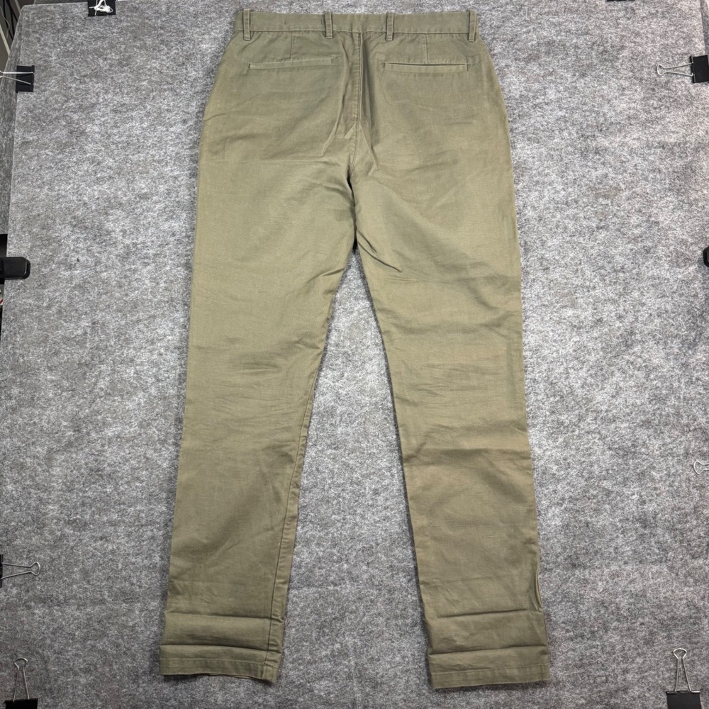 Outerknown Nomad Chino Pant Mens 34x32) Olive Green Cotton Hemp Stretch - Picture 2 of 9